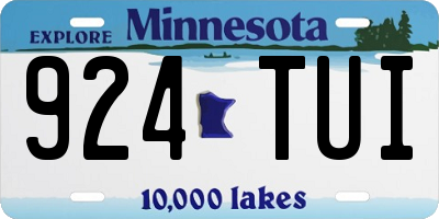 MN license plate 924TUI