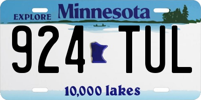 MN license plate 924TUL