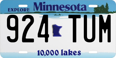 MN license plate 924TUM