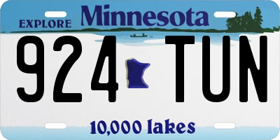 MN license plate 924TUN