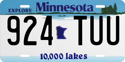 MN license plate 924TUU