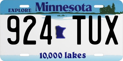 MN license plate 924TUX
