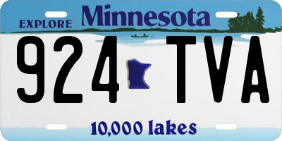 MN license plate 924TVA