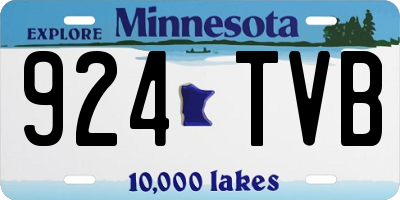 MN license plate 924TVB