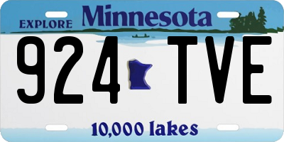 MN license plate 924TVE