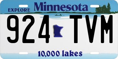 MN license plate 924TVM