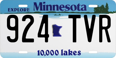 MN license plate 924TVR