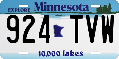 MN license plate 924TVW