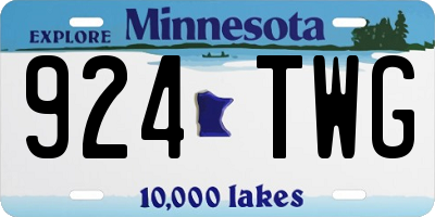 MN license plate 924TWG
