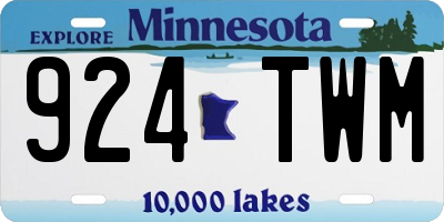MN license plate 924TWM