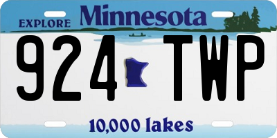 MN license plate 924TWP