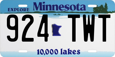 MN license plate 924TWT