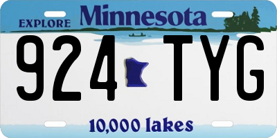 MN license plate 924TYG
