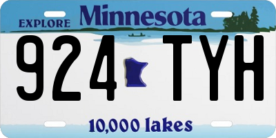 MN license plate 924TYH