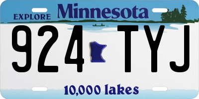 MN license plate 924TYJ