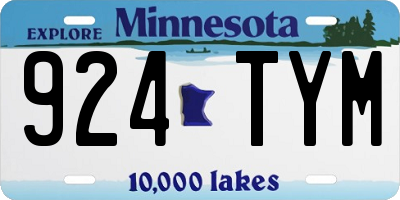 MN license plate 924TYM