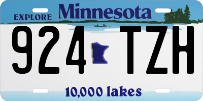 MN license plate 924TZH