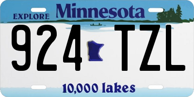MN license plate 924TZL