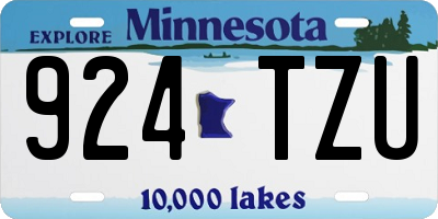 MN license plate 924TZU