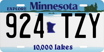 MN license plate 924TZY