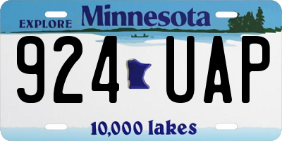 MN license plate 924UAP