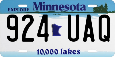 MN license plate 924UAQ