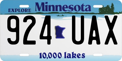 MN license plate 924UAX