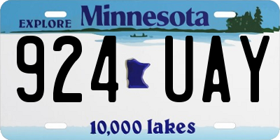 MN license plate 924UAY