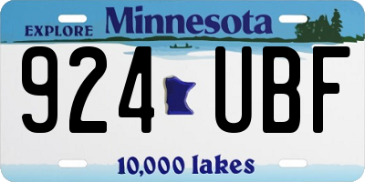 MN license plate 924UBF