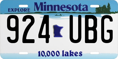 MN license plate 924UBG