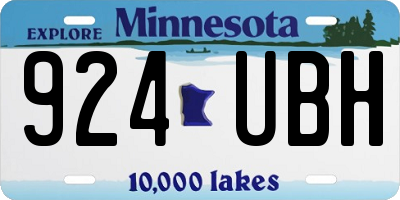 MN license plate 924UBH