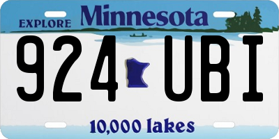 MN license plate 924UBI
