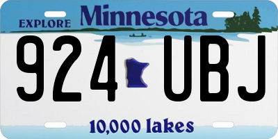MN license plate 924UBJ
