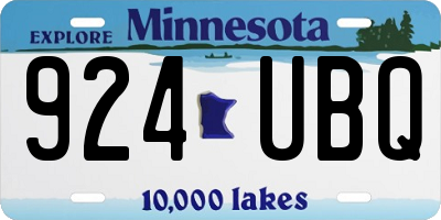 MN license plate 924UBQ