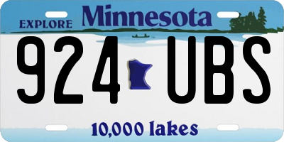 MN license plate 924UBS
