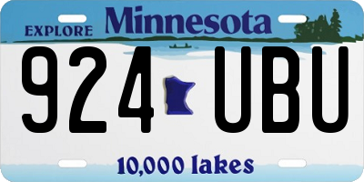 MN license plate 924UBU