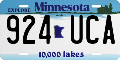 MN license plate 924UCA