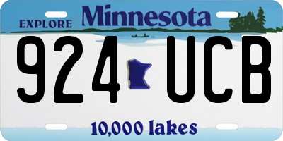 MN license plate 924UCB