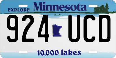 MN license plate 924UCD
