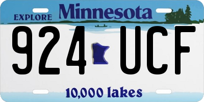 MN license plate 924UCF