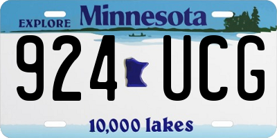 MN license plate 924UCG