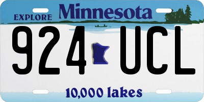 MN license plate 924UCL