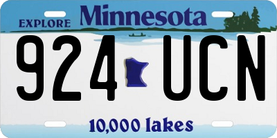 MN license plate 924UCN