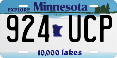 MN license plate 924UCP