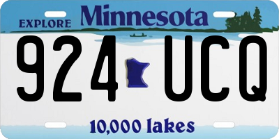 MN license plate 924UCQ