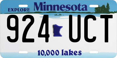 MN license plate 924UCT