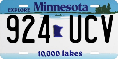 MN license plate 924UCV