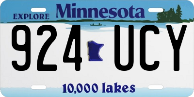 MN license plate 924UCY