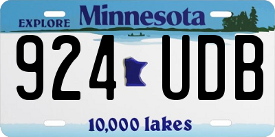 MN license plate 924UDB
