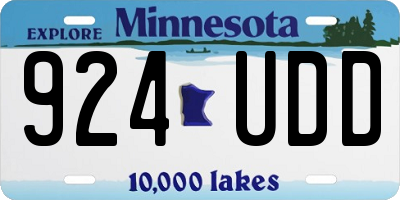 MN license plate 924UDD